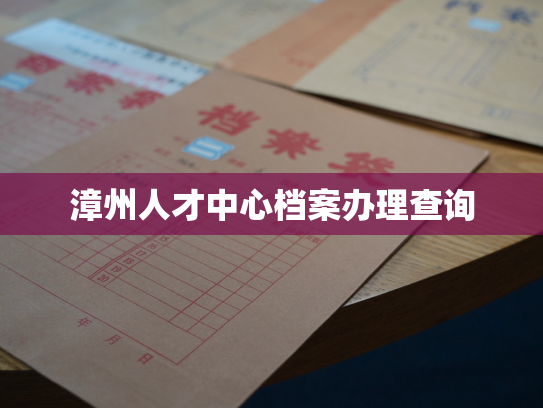 漳州人才中心档案办理查询