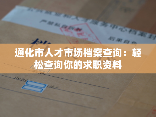 通化市人才市场档案查询：轻松查询你的求职资料