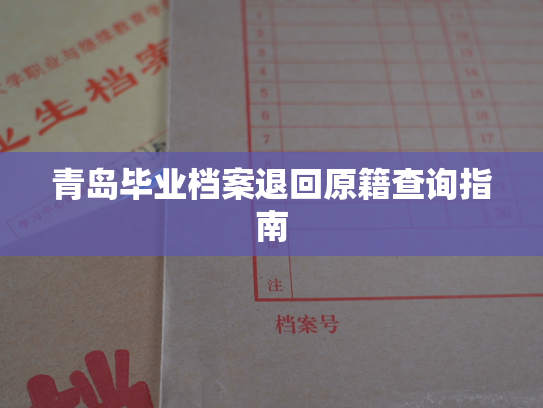 青岛毕业档案退回原籍查询指南