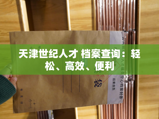 天津世纪人才 档案查询：轻松、高效、便利