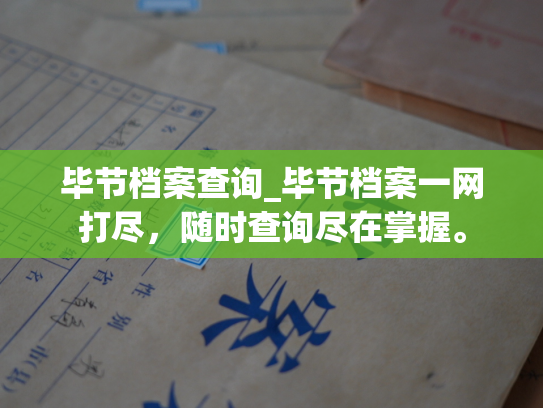 毕节档案查询_毕节档案一网打尽，随时查询尽在掌握。