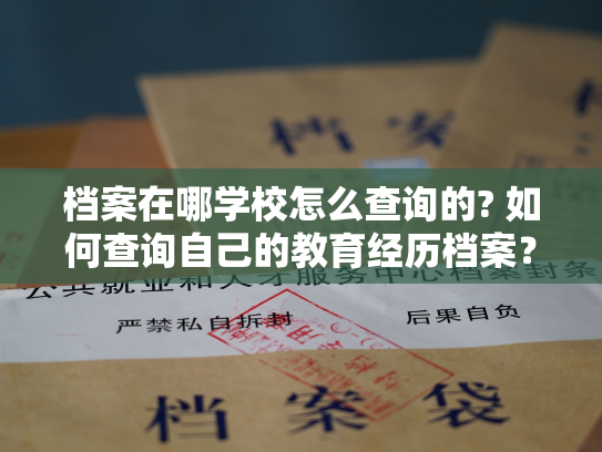 档案在哪学校怎么查询的? 如何查询自己的教育经历档案？