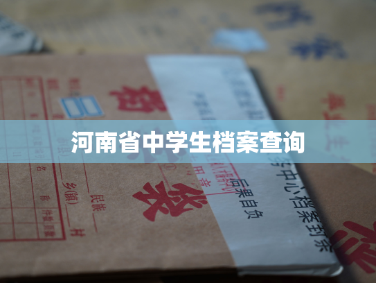 河南省中学生档案查询