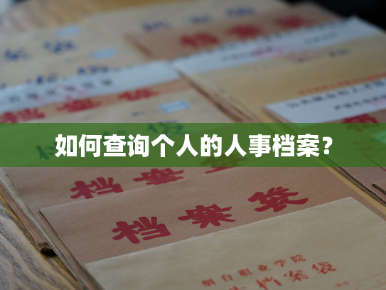 如何查询个人的人事档案？