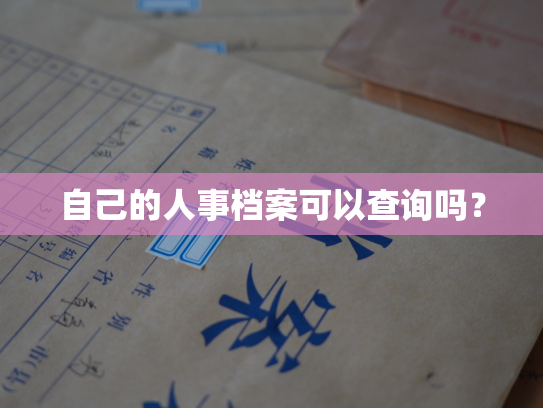 自己的人事档案可以查询吗？