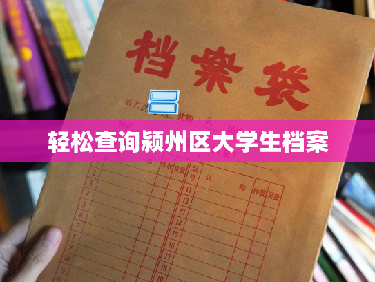 轻松查询颍州区大学生档案
