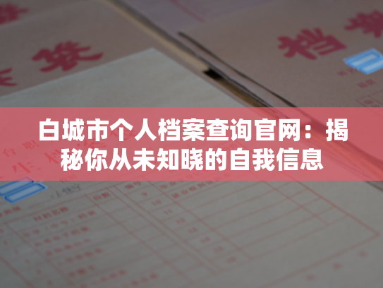 白城市个人档案查询官网：揭秘你从未知晓的自我信息