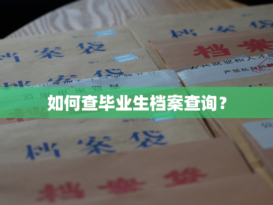 如何查毕业生档案查询？