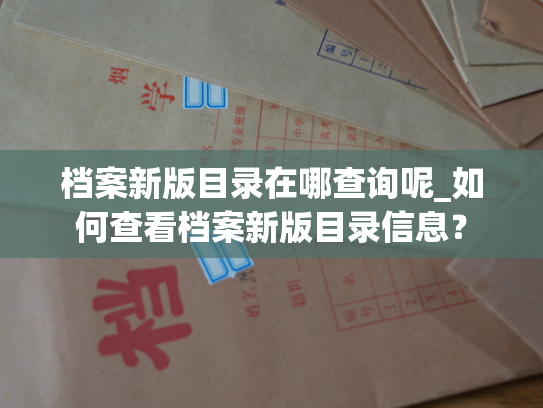 档案新版目录在哪查询呢_如何查看档案新版目录信息？