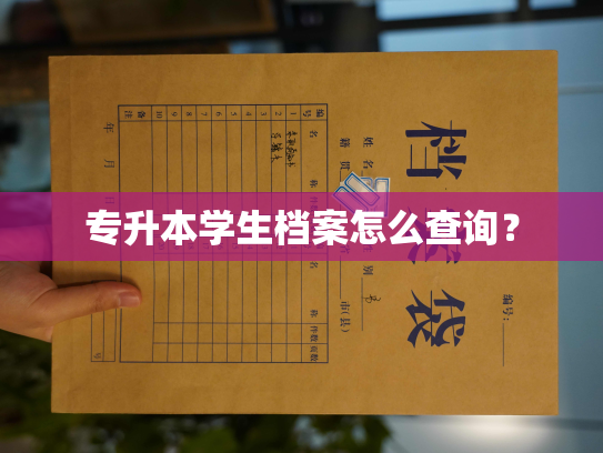 专升本学生档案怎么查询？