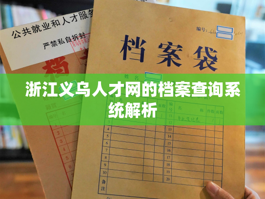 浙江义乌人才网的档案查询系统解析