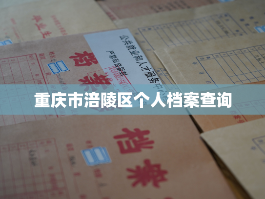 重庆市涪陵区个人档案查询