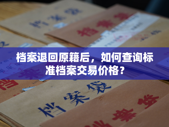 档案退回原籍后，如何查询标准档案交易价格？