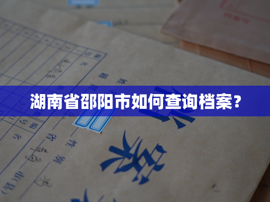 湖南省邵阳市如何查询档案？
