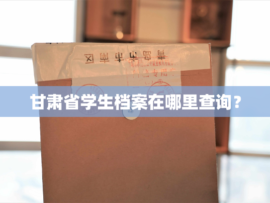甘肃省学生档案在哪里查询？