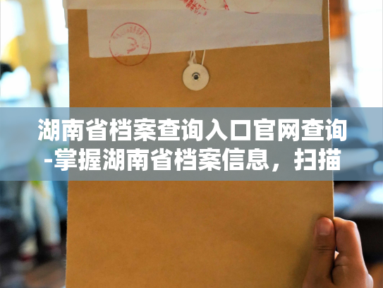 湖南省档案查询入口官网查询-掌握湖南省档案信息，扫描官方查询网，信息一键获取。