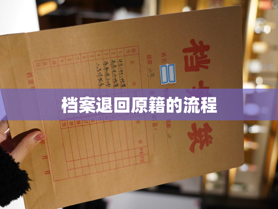 档案退回原籍的流程