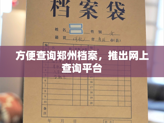 方便查询郑州档案，推出网上查询平台