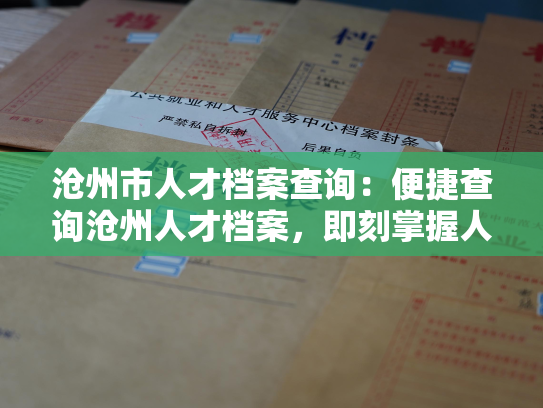 沧州市人才档案查询：便捷查询沧州人才档案，即刻掌握人才资料