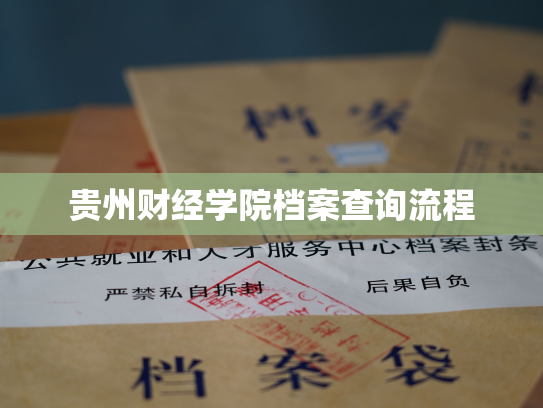 贵州财经学院档案查询流程