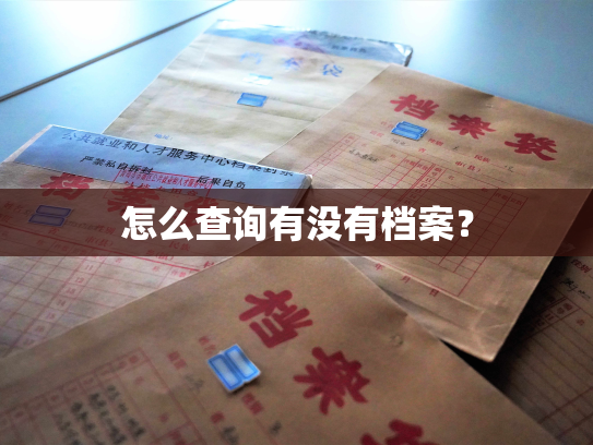 怎么查询有没有档案？