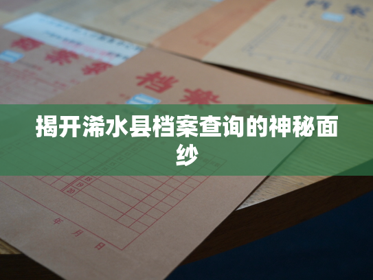揭开浠水县档案查询的神秘面纱