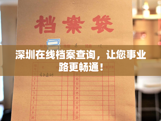 深圳在线档案查询，让您事业路更畅通！