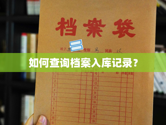 如何查询档案入库记录？
