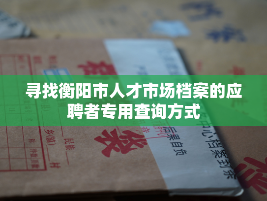 寻找衡阳市人才市场档案的应聘者专用查询方式