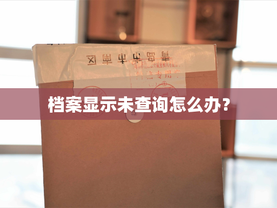 档案显示未查询怎么办？