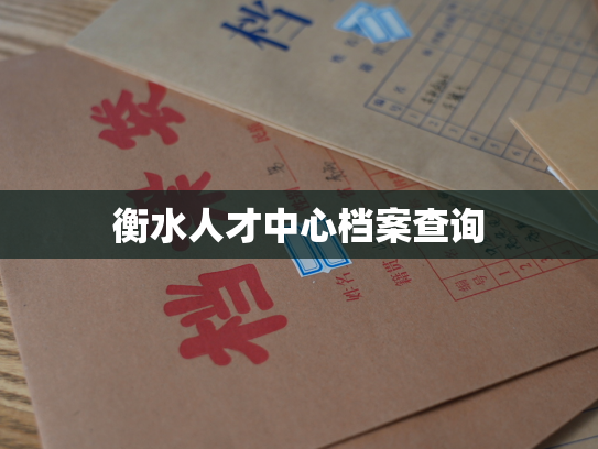 衡水人才中心档案查询