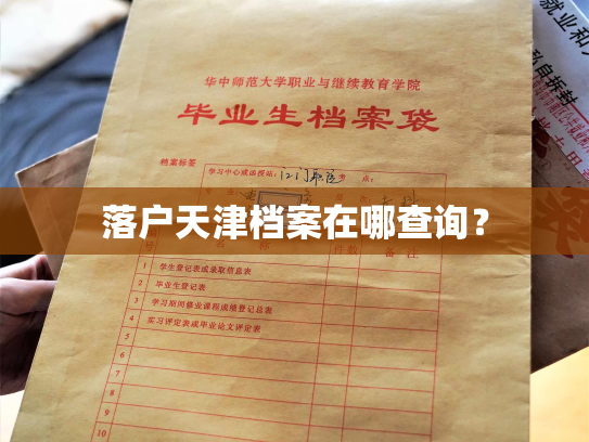 落户天津档案在哪查询？