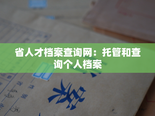 省人才档案查询网：托管和查询个人档案