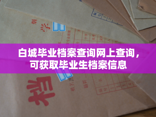 白城毕业档案查询网上查询，可获取毕业生档案信息