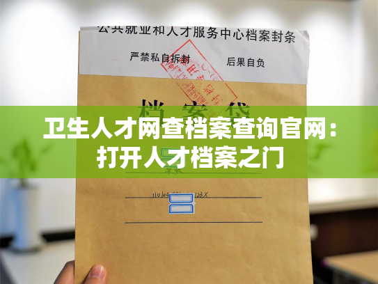 卫生人才网查档案查询官网：打开人才档案之门