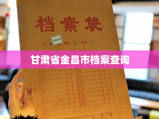 甘肃省金昌市档案查询