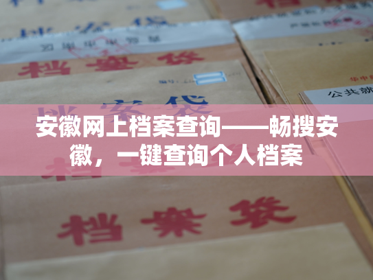 安徽网上档案查询——畅搜安徽，一键查询个人档案