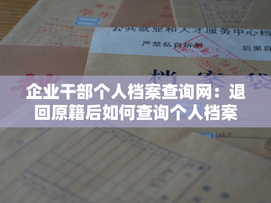 企业干部个人档案查询网：退回原籍后如何查询个人档案