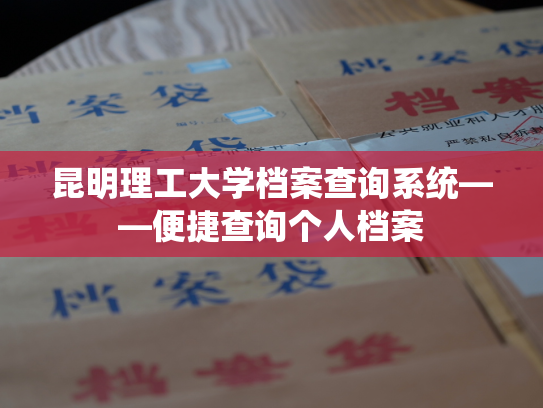 昆明理工大学档案查询系统——便捷查询个人档案