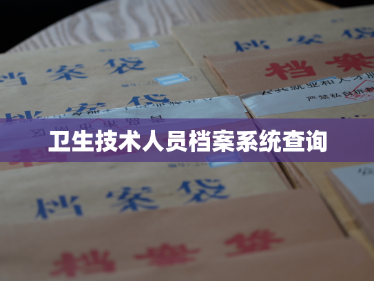 卫生技术人员档案系统查询