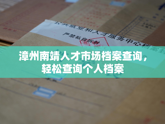 漳州南靖人才市场档案查询，轻松查询个人档案