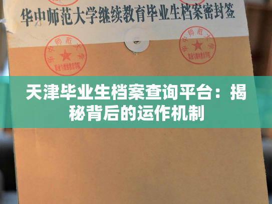 天津毕业生档案查询平台：揭秘背后的运作机制