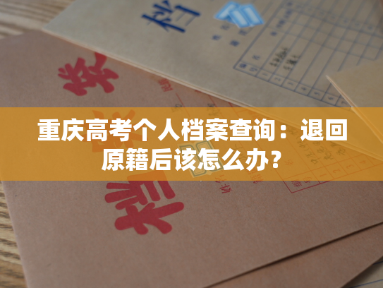 重庆高考个人档案查询：退回原籍后该怎么办？