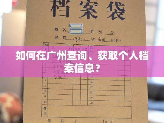 如何在广州查询、获取个人档案信息？