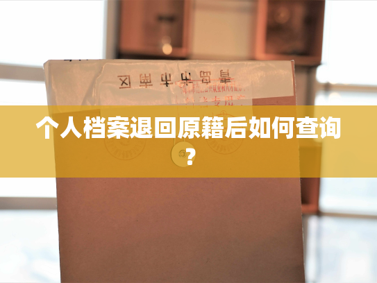 个人档案退回原籍后如何查询？