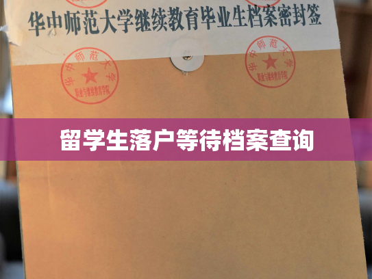 留学生落户等待档案查询