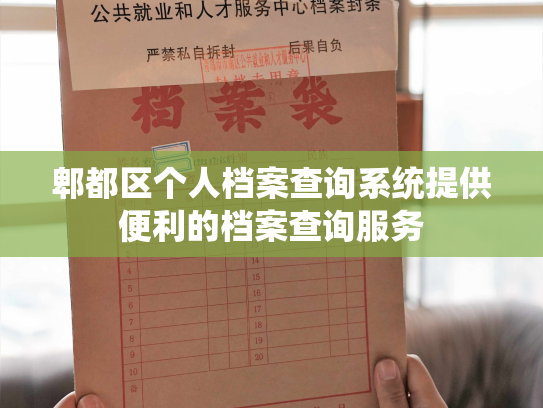 郫都区个人档案查询系统提供便利的档案查询服务