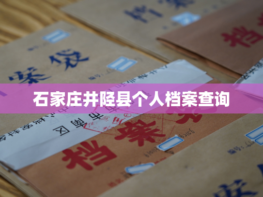 石家庄井陉县个人档案查询