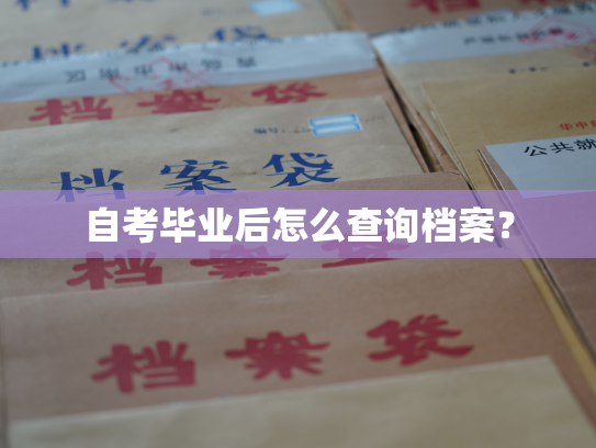 自考毕业后怎么查询档案？