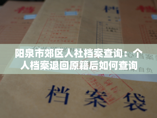阳泉市郊区人社档案查询：个人档案退回原籍后如何查询